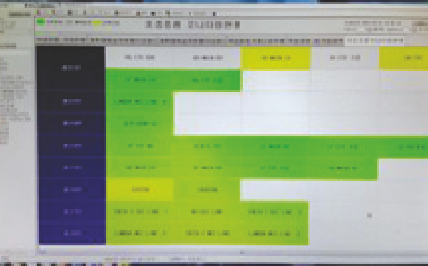 S사에 도입된  MES 초중종물 모니터링 화면